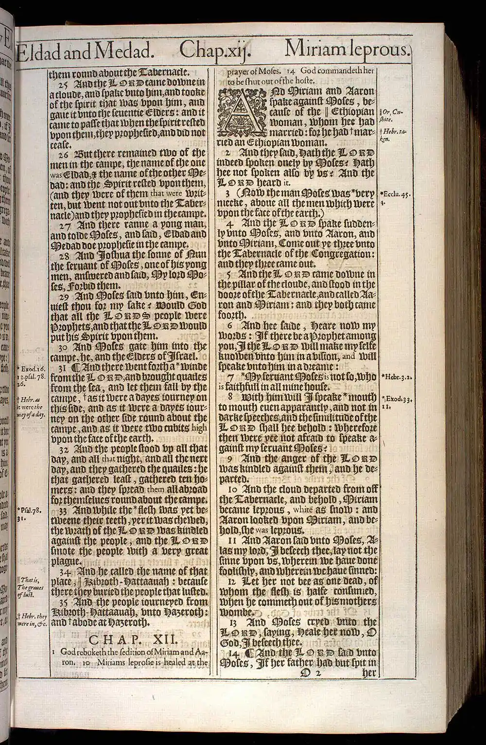 Numbers Chapter 11 Original 1611 KJV Bible Scan