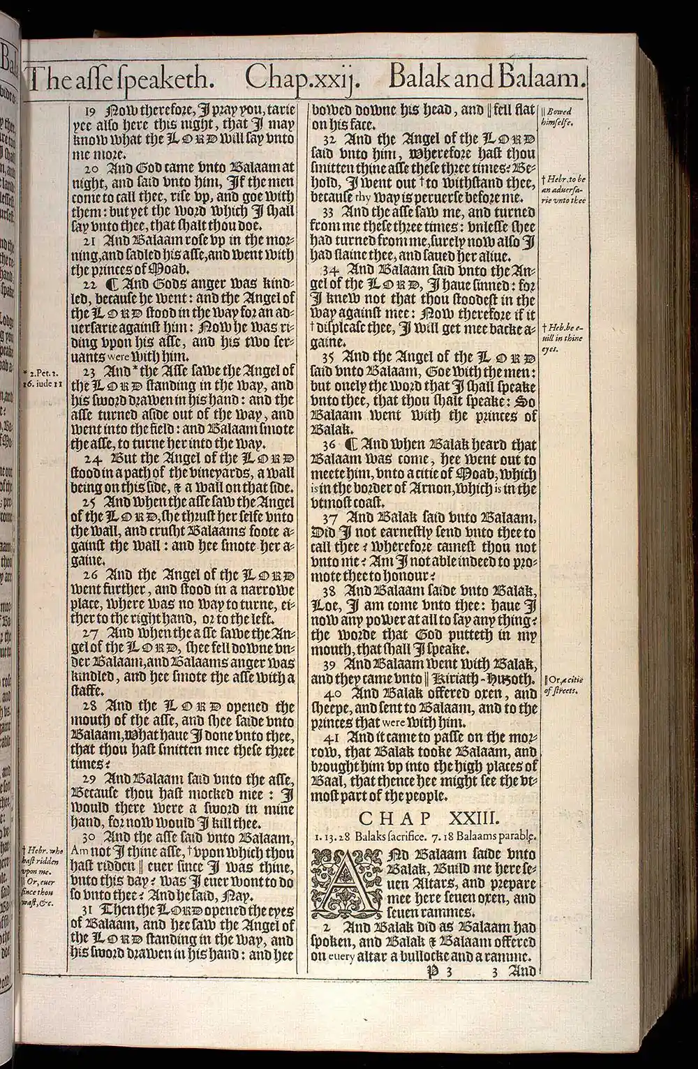Numbers Chapter 23 Original 1611 KJV Bible Scan