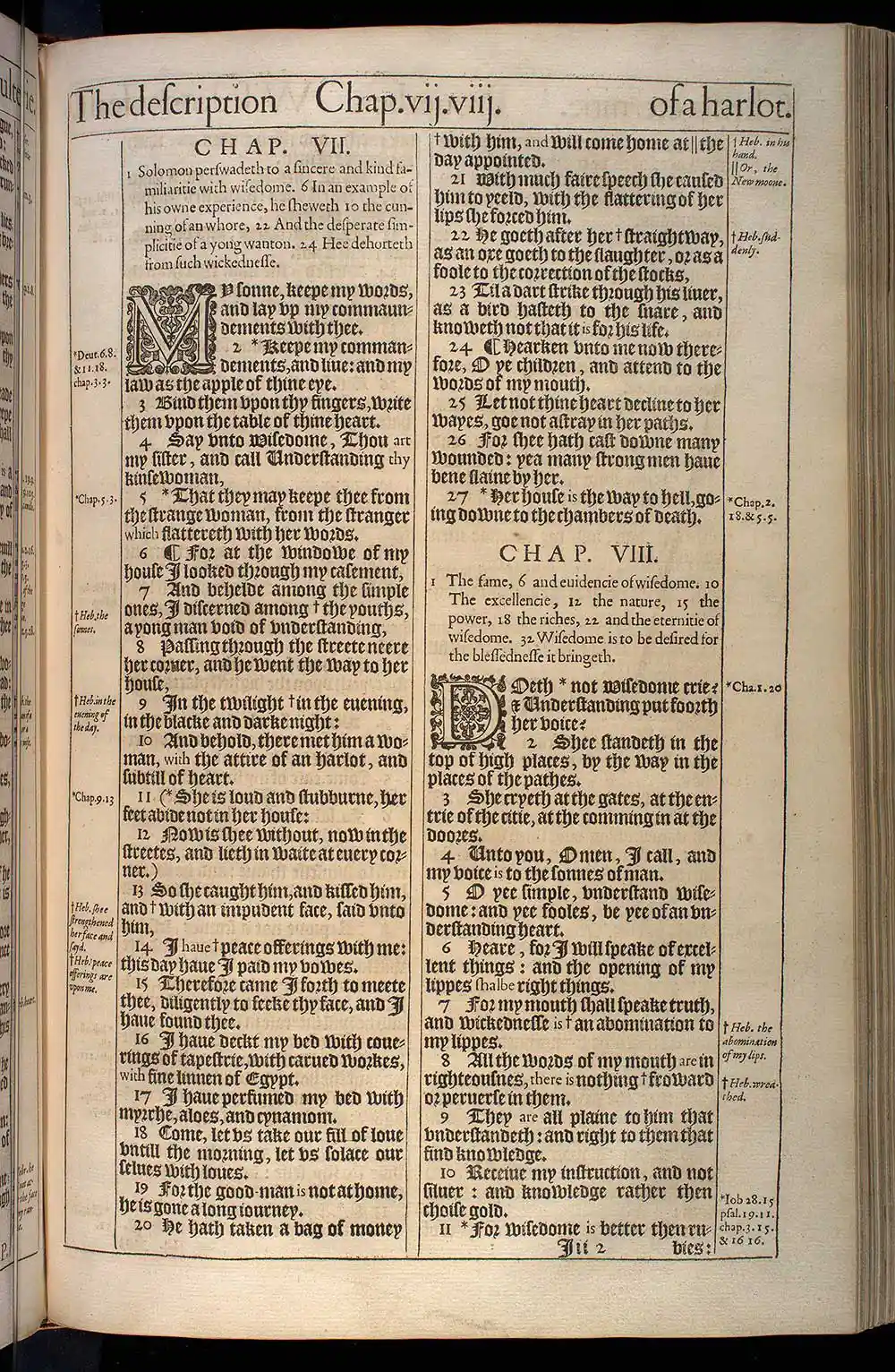 Proverbs Chapter 8 Original 1611 KJV Bible Scan