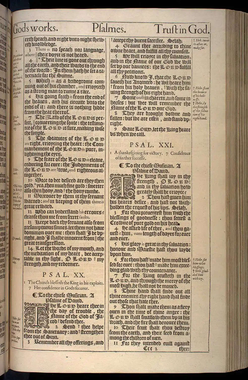 Psalms Chapter 19 Original 1611 KJV Bible Scan