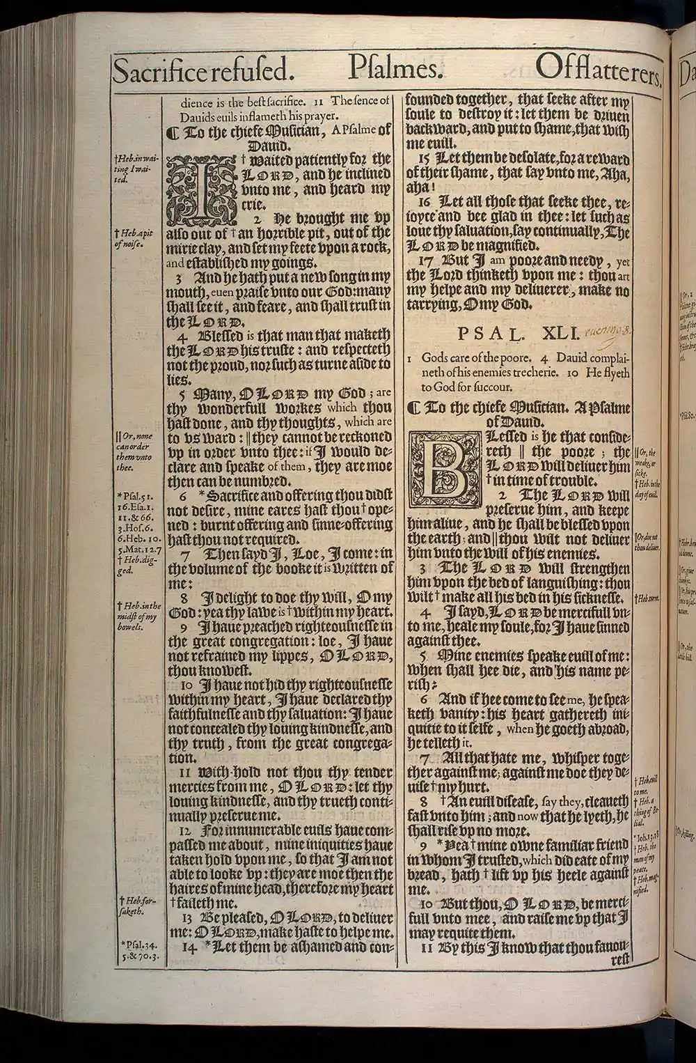 Psalms Chapter 40 Original 1611 KJV Bible Scan