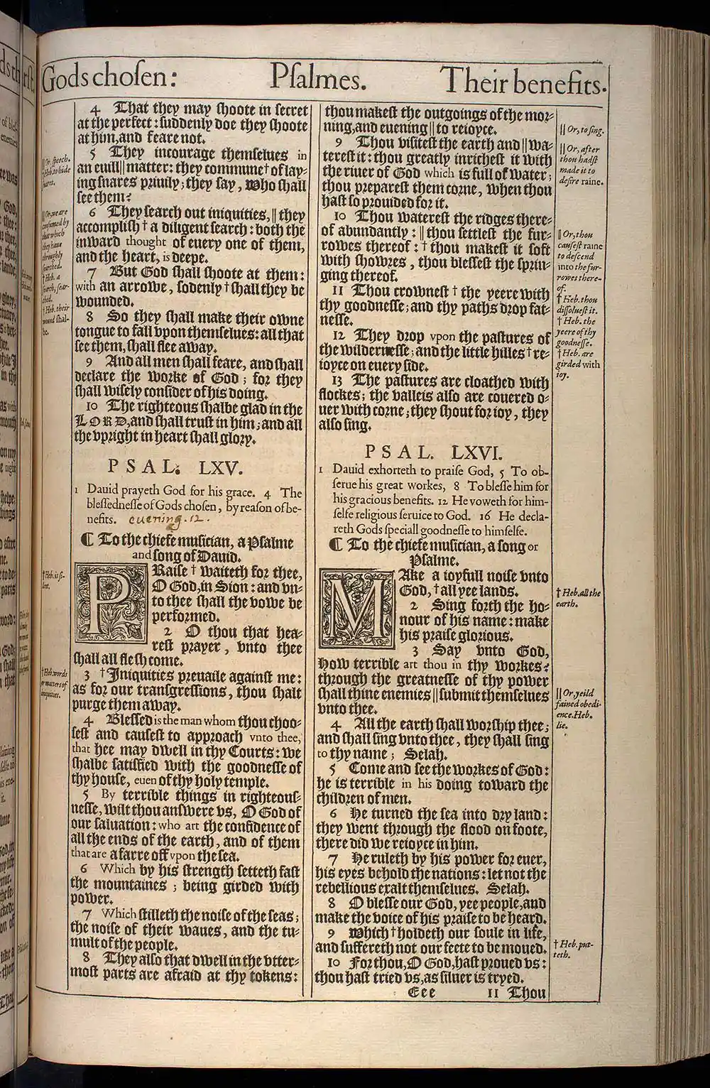 Psalms Chapter 65 Original 1611 KJV Bible Scan