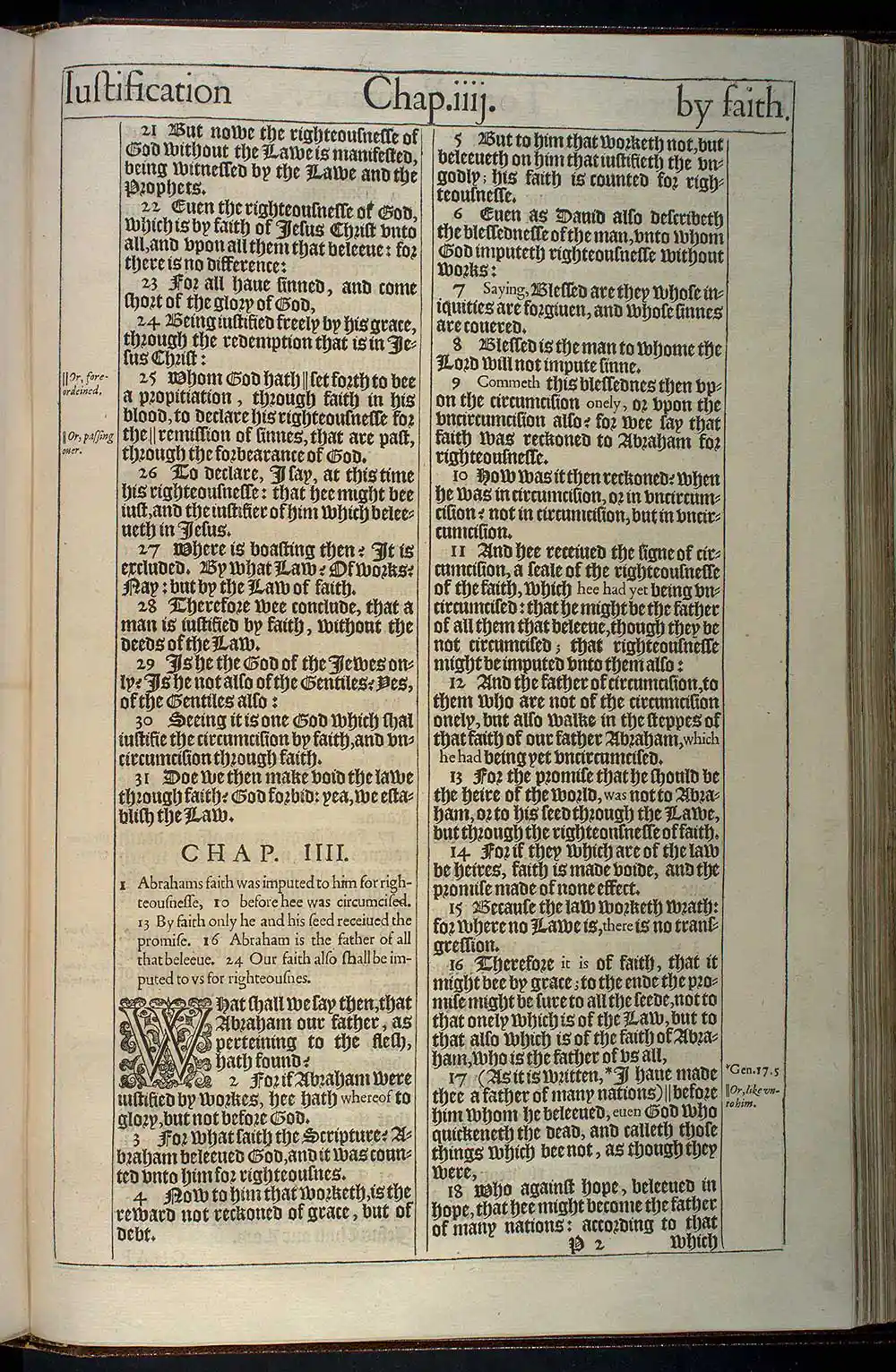 Romans Chapter 3 Original 1611 KJV Bible Scan